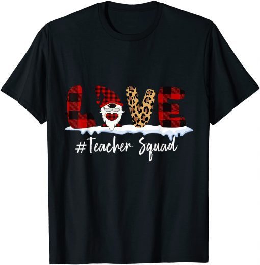 Teacher Squad Love Gnome Educator Teachers Valentine's Day Gift Shirt