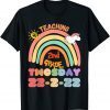 Teaching 2nd Grade On Twosday, 2-22-22, Unicorn Rainbow Unisex T-Shirt
