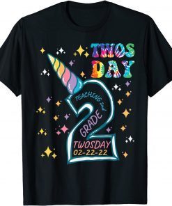 Teaching 2nd Grade On Twosday, 2-22-22, Unicorn Classic Shirt