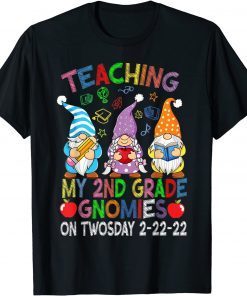 Teaching 2nd Grade On Twosday 22nd 2022 100 Day Gnomies Cool Classic Shirt