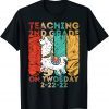Teaching 2nd Grade On Twosday Llama 2-22-22 February Vintage Unisex Shirt