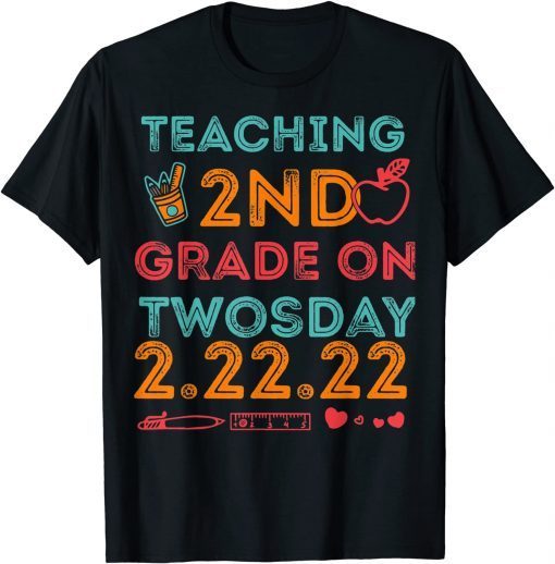 Teaching 2nd Grade On Twosday Numerology Date T-Shirt