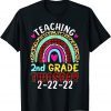 Teaching 2nd Grade on Twosday 2-22-22 Rainbow Leopard Plaid Gift Shirt