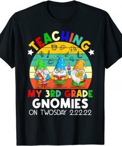 Teaching 3rd Grade Gnomies On Twosday February 22nd Teacher Classic Shirt