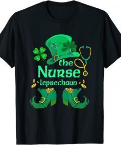 The Nurse Leprechaun St Patricks Day Shamrock Irish Nurses Classic Shirt