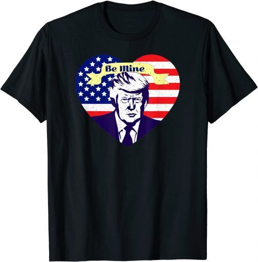 Trump Valentine Heart Usa Flag Gift Shirt