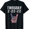 Twosday 02-22-2022 Tuesday February 2nd 2022 Date USA Flag Classic Shirt