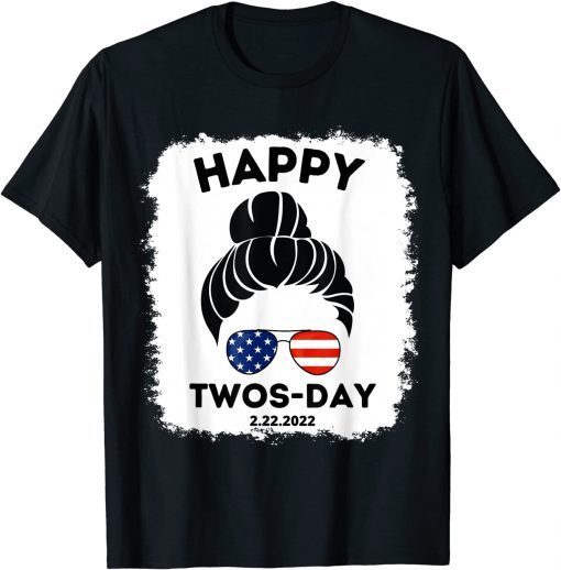 Twosday Tuesday February 22nd 2022 Funny 2-22-22 Usa Flag Gift Shirt