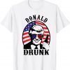 US Flag Trump 4th Of July Donald Drunk Beer Drinking Gift Shirt