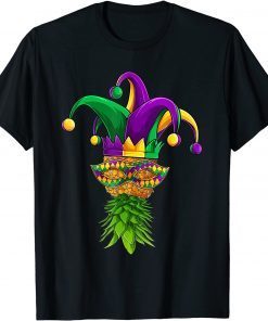 Upside Down Pineapple Mask Mardi Gras Shirt