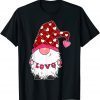 Valentine Gnome Love Hat Valentine's Day Buffalo Red Plaid Unisex Shirt