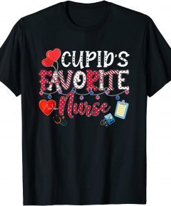 Valentine's Day Cute Cupid's Favorite Nurse 2022 Nurse Life Gift T-Shirt