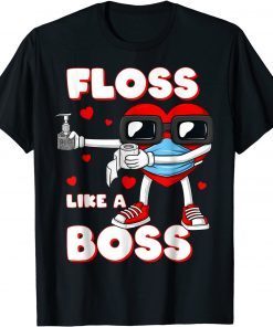 Valentines Day Floss Like A Boss Heart In A Mask Classic Shirt