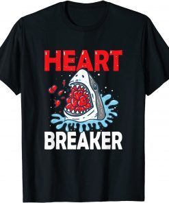 Valentines Day Shark Heart Breaker Unisex Shirt