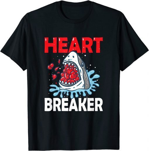 Valentines Day Shark Heart Breaker Unisex Shirt