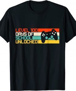 Video Gamer 100th Day Teacher 100 Days of School Unlocked Gift Shirt