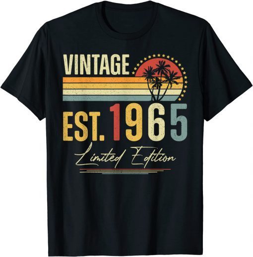 Vintage 1965 Limited Edition 57th Birthday 57 Year Old Gift Shirt