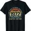 Vintage 1972 Limited Edition 50th Birthday 50 Year Old Gift Shirt