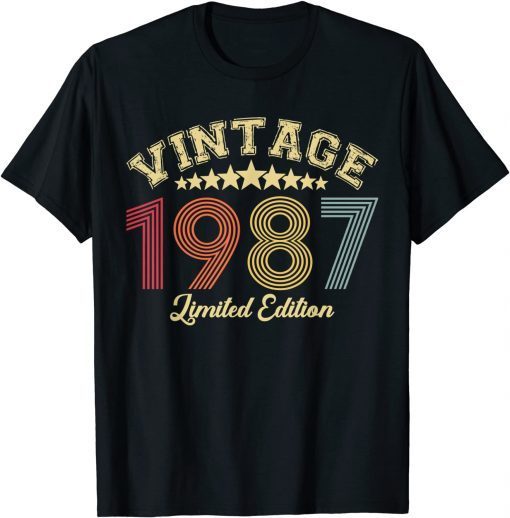 Vintage 1987 Limited Edition 35 Years Of Being Awesome Classic Shirt