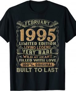 Vintage 1995 Years Old February 1995 27th Birthday Limited T-Shirt