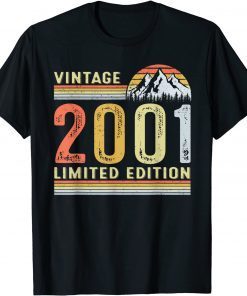 Vintage 2001 Limited Edition 21st Birthday 21 Year Old Gift Shirt