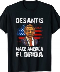 Vintage Trump DeSantis 2024 Election, Make America Florida Us Flag Official Shirt