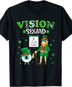 Vision Squad Leprechaun Optometrist St Patrick's Day Gift Shirt