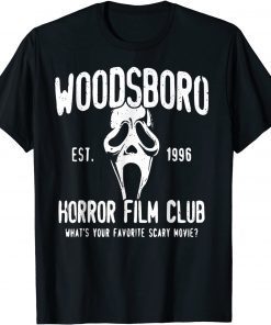 Woodsboro Horror Character Wearing Mask Film Club Est 1996 Classic Shirt