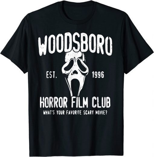 Woodsboro Horror Character Wearing Mask Film Club Est 1996 Classic Shirt