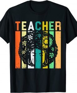 Afro Retro Black History Month - Black Woman Teacher T-Shirt