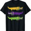 Aligator Crocodiles Louisiana Mardi Gras T-Shirt