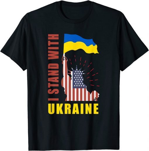 America for Ukraine - Proud Ukrainian American Flag Gift T-Shirt