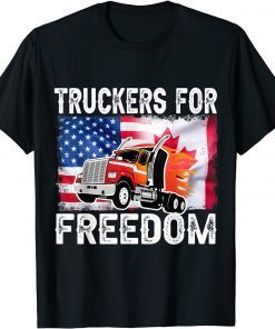 American Canada Flag Freedom Convoy 2022 Truck Driver Classic Shirt