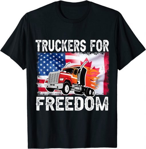 American Canada Flag Freedom Convoy 2022 Truck Driver Classic Shirt