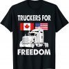 American Flag Canada Flag Freedom Convoy 2022 Truck Driver Classic Shirt