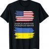 American Grown with Ukrainian Roots USA Ukraine Flag Support Ukraine Shirt