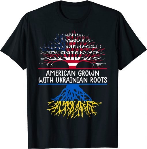 American Grown with Ukrainian Roots Ukraine Flag Ukraine Classic T-Shirt