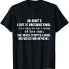 An Aunt's Love Is Inconditional Never Stopped Loving Niece Classic Shirt