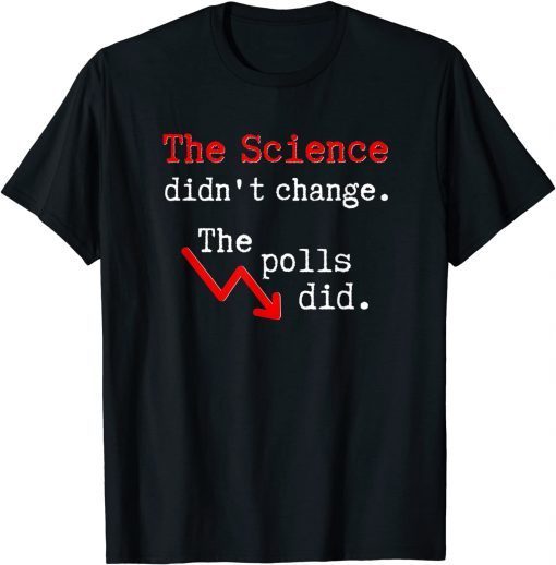 Anti Biden The Science Didn't Change, The Polls Did T-Shirt