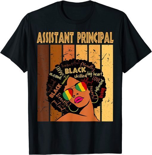 Assistant Principal Afro African Women Black History Month Cllassic Shirt