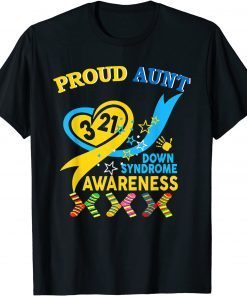 Aunt T21 World Down Syndrome Awareness Day Ribbon Classic Shirt