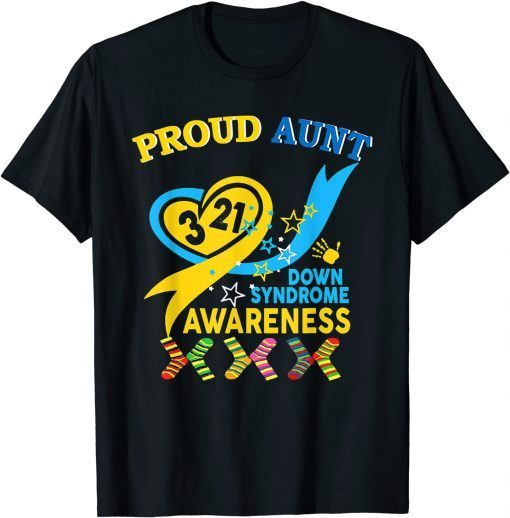 Aunt T21 World Down Syndrome Awareness Day Ribbon Classic Shirt