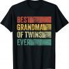 Best Grandma of Twins Pregnancy Announcement Vintage Gift T-Shirt