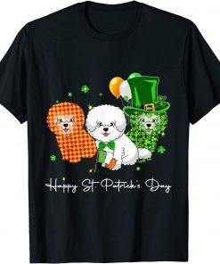 Bichon Frise St Patricks Day Shamrock Dog Unisex Shirt