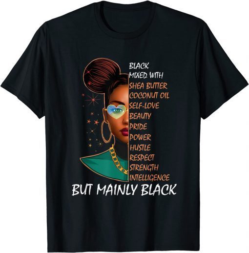 Black Afro Woman Melanin Girl Black History Month Motivation Gift Shirt