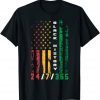 Black History 24-7-365 African American Flag Africa Gift Shirt