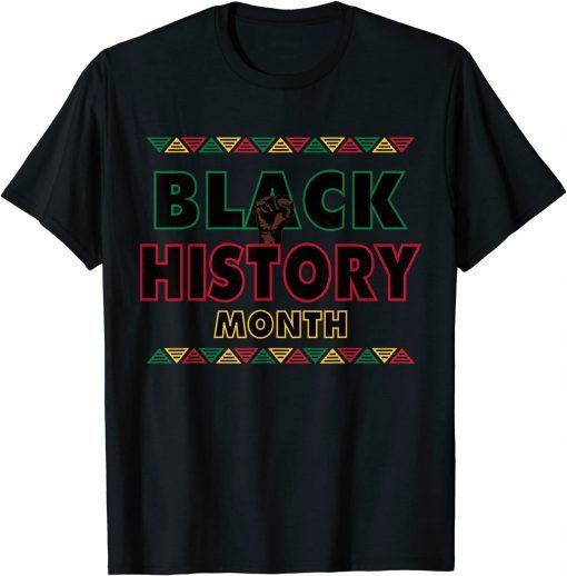 Black History Month Black Fist for Teachers Students Gift T-Shirt