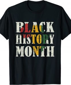 Black History Month With African Map Flag For Afro Freedom Limited T-Shirt