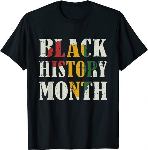 Black History Month With African Map Flag For Afro Freedom Limited T-Shirt