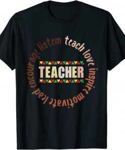 Black History Month pajama Afro African Melanin Teacher Gift Shirt